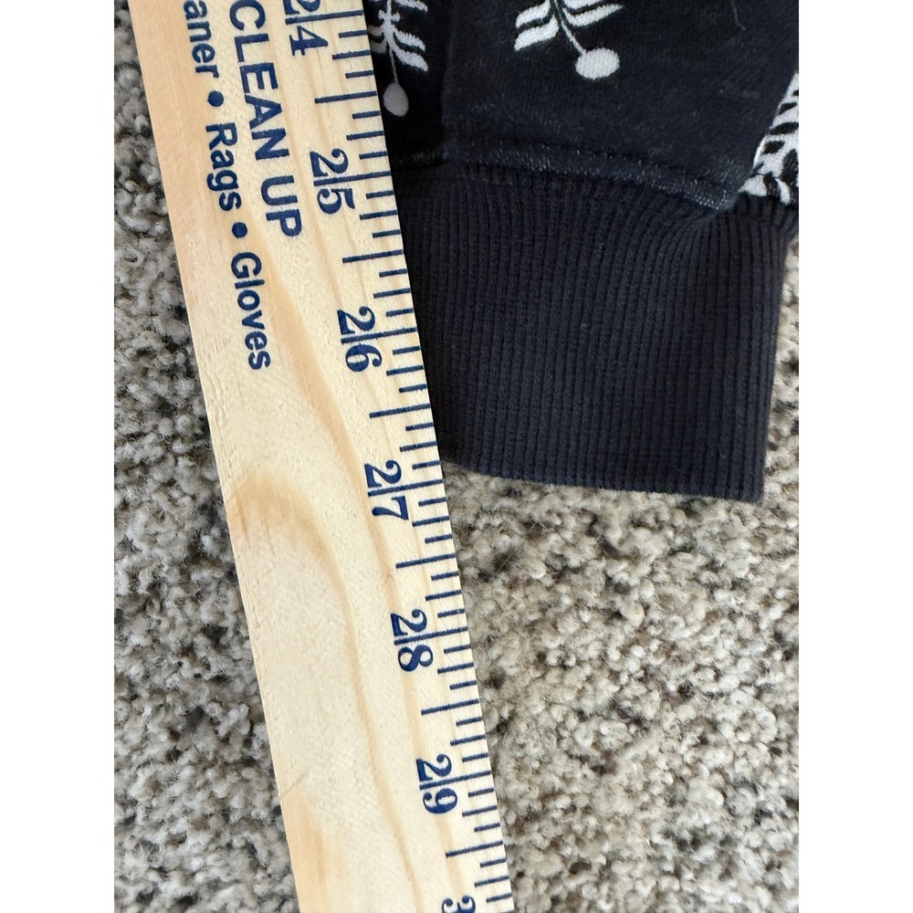 Fabletics One Piece Pajamas Womens XXS Snowflake Hood Black Fleece Lined Onesie - Picture 7 of 8